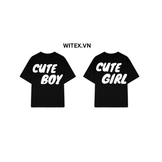 Áo thun cặp đôi nam nữ ,áo phông đồ đôi local brand fom rộng cùng người yêu tay ngắn cute boy girl 250gsm cao cấp [A154]