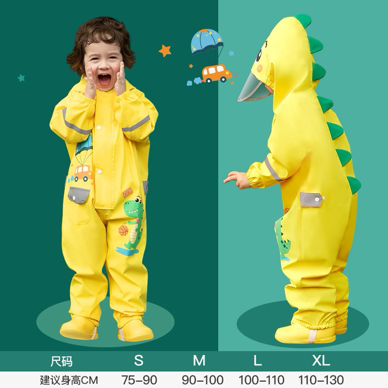 Áo mưa liền quần PONY, Áo mưa liền quần Khủng Long dễ thương cho bé 2024