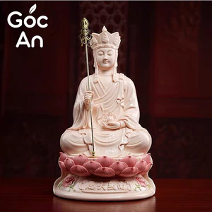 Tượng Địa Tạng Vương Bồ Tát Chất Liệu Gốm Sứ Cao Cấp, Đồ Decor Phong Thủy, Trang Trí Bàn Thờ Góc An