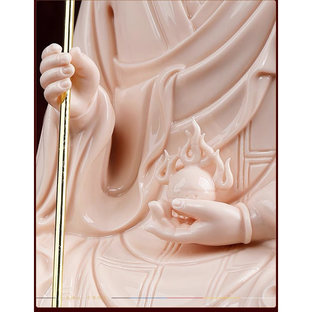 Tượng Địa Tạng Vương Bồ Tát Chất Liệu Gốm Sứ  Cao Cấp, Đồ Decor Phong Thủy, Trang Trí Bàn Thờ Góc An