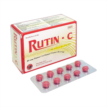 Rutin C hộp 100 viên nén - Bổ sung Vitamin C và rutin giúp tăng tính bền mạch máu, giảm chảy máu chân răng - UNIV