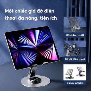 kệ điện thoại để bàn xoay 360 độ,giá đỡ điện thoại máy tính bảng mẫu mới
