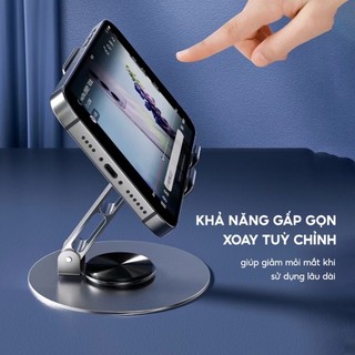 kệ điện thoại để bàn xoay 360 độ,giá đỡ điện thoại máy tính bảng mẫu mới