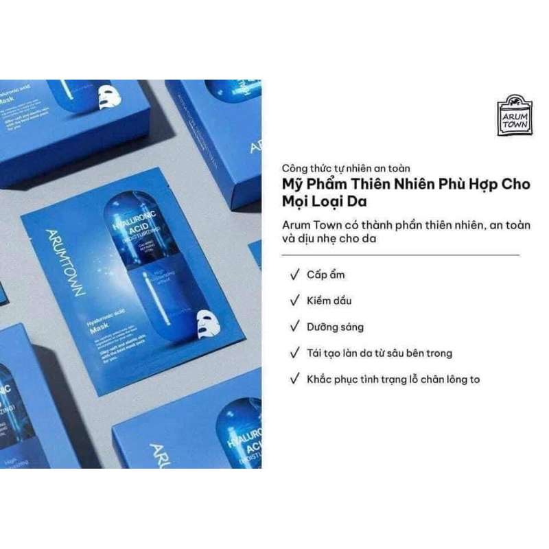 Combo 5-10 miếng Mặt Nạ Dưỡng Da Làm Sáng Cấp Ẩm Arumtown Hàn Quốc 23ml hạn 2028 Hàn Quốc  IS387