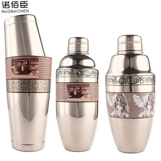 Bình lắc shaker inox304, Bộ bình lắc cocktail Mirror Chaplin, Bình lắc thiên thần 500ml 700ml