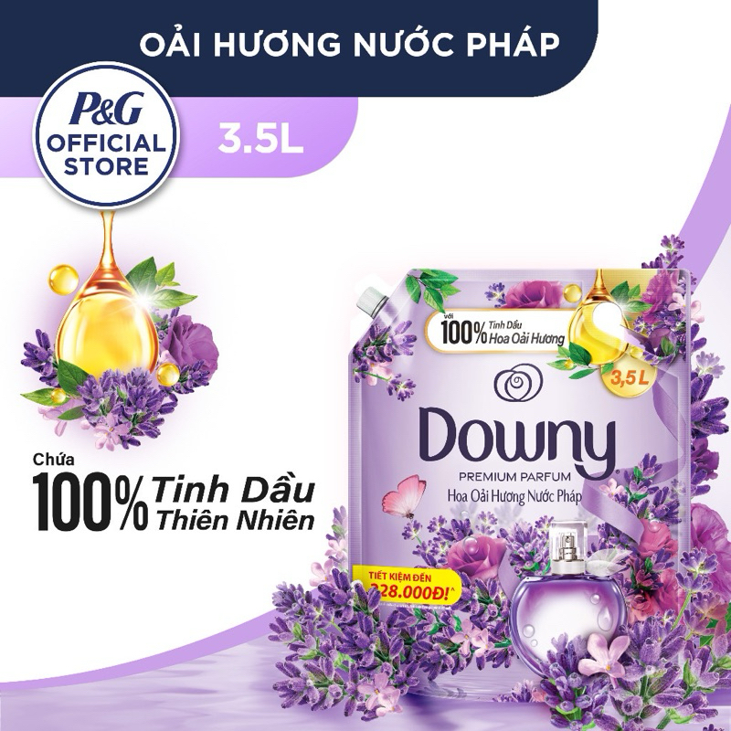Nước Xả Vải DOWNY Hương Nước Hoa Cao Cấp Túi 3L ,3.5L Hương Đam Mê/ Huyền Bí/ Nắng Mai
