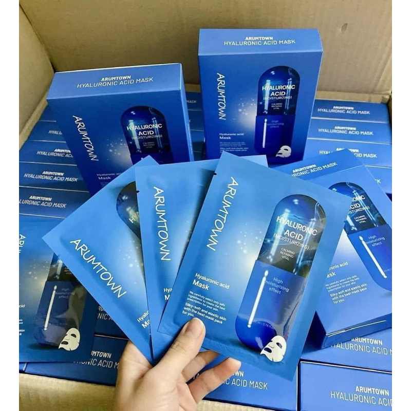 Combo 5-10 miếng Mặt nạ dưỡng da-ARUMTOWN HYALURONICACID MASK - hạn 2028 Hàn Quốc  IS404