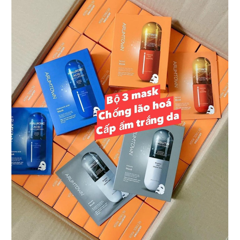 Combo 5-10 miếng Mặt nạ dưỡng da-ARUMTOWN ARBUTIN MASK - hạn 2028 Hàn Quốc dưỡng trắng da  IS265