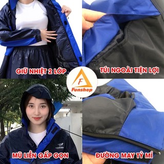 Hộp Áo Mưa Bộ Người Lớn 2 Lớp Cao Cấp Chống Thấm Chống Lạnh giữ nhiệt, vải dù siêu chống thấm[tặng kèm hộp 10 khẩu trang