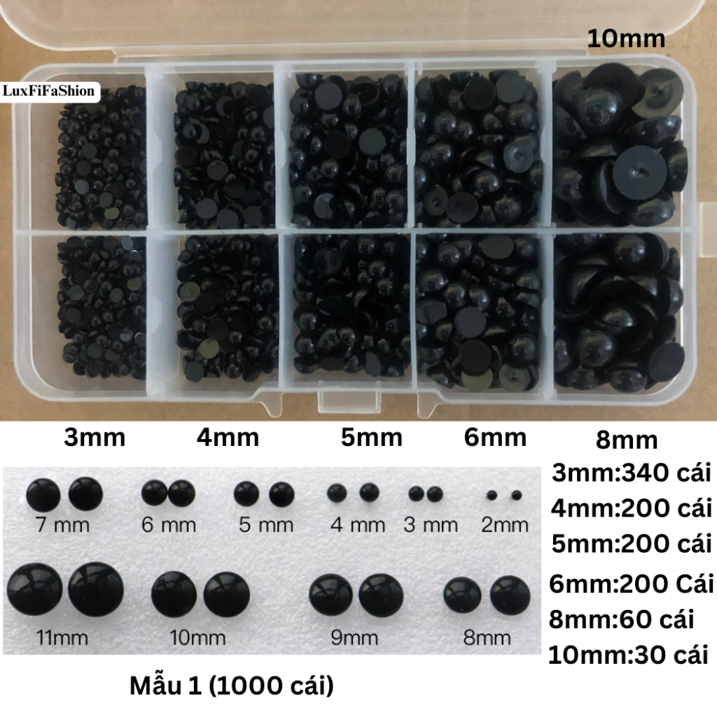 Hộp 1000 mắt thú dán trang trí thú bông thú len | Shopee Việt Nam