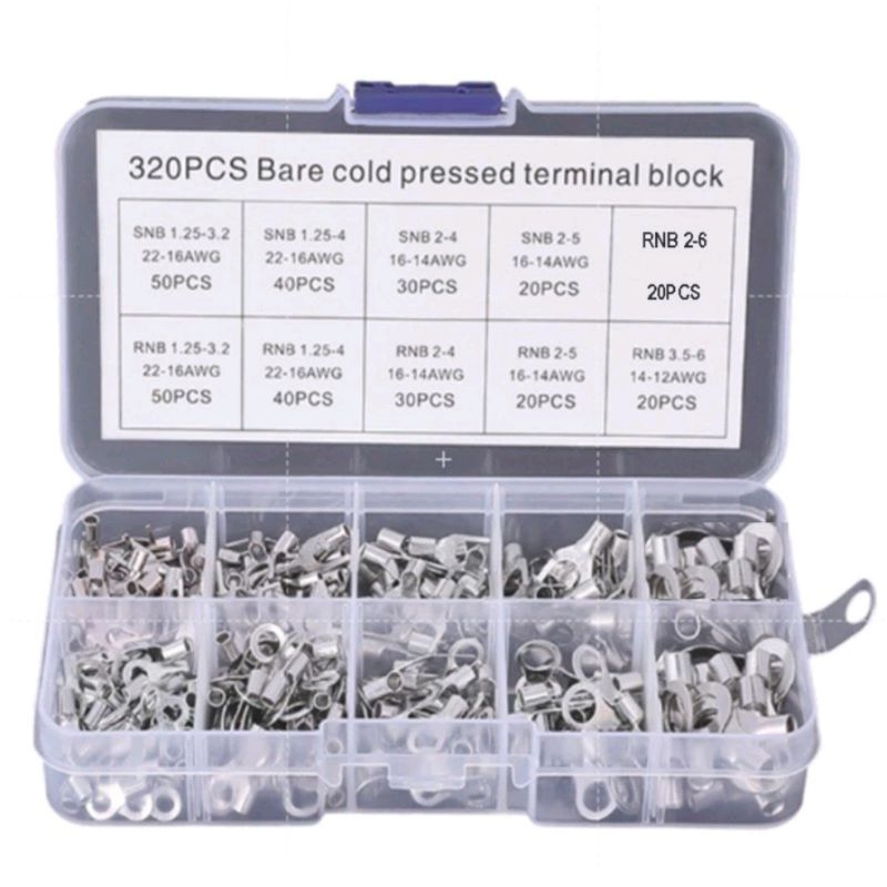 Hộp 320 chiếc đầu cos điện tròn RNB và cos xẻ SNB | Shopee Việt Nam