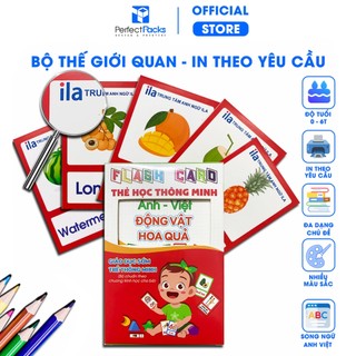 Bộ Thẻ học thông minh❤ Flashcard ❤ In tên bé, tên trường lên thẻ, 7 chủ đề lựa chọn