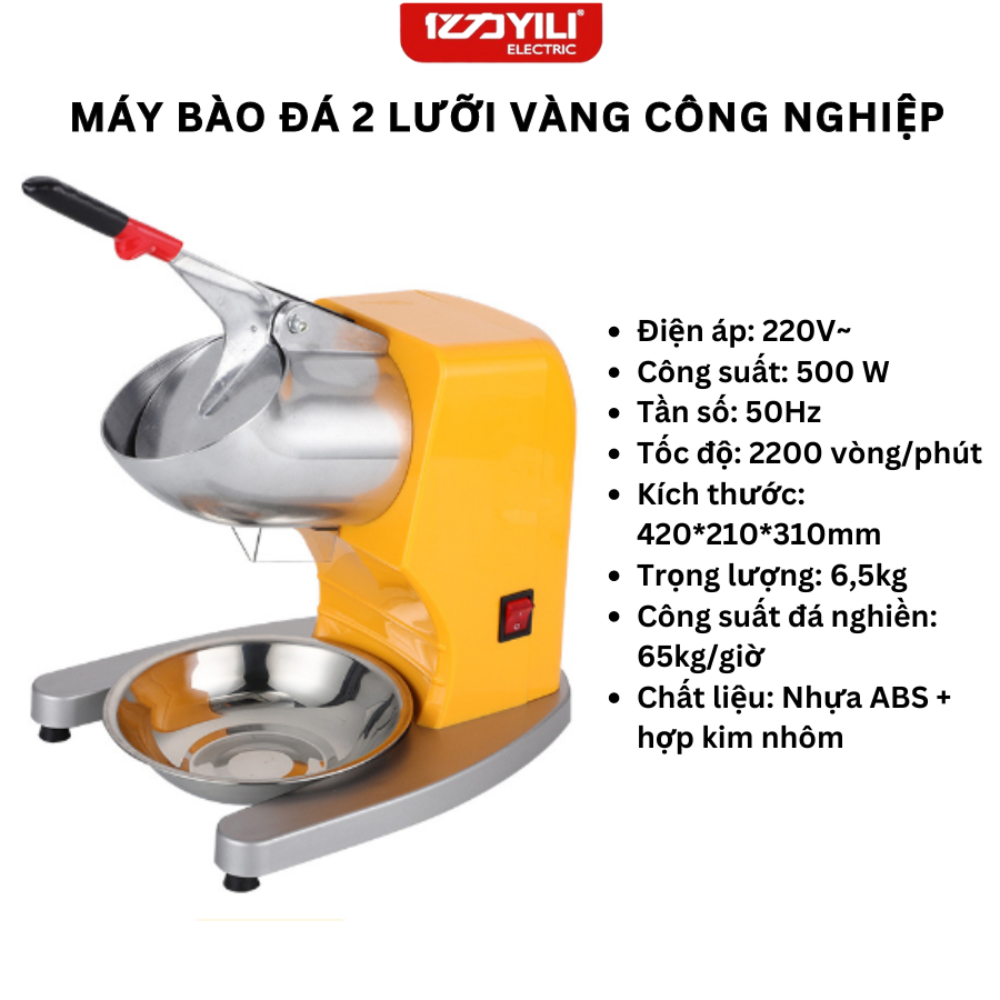 Product image Máy Bào Đá 2 Lưỡi Công Suất 500W, Máy Xay Đá Bào, Máy Làm Đá Bào Nhuyễn Mịn, Máy Bào Đá Tuyết YILI Bảo Hành 1 Năm 4