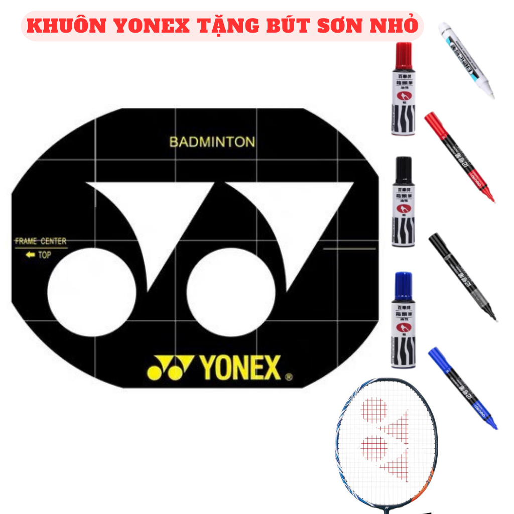 Khuôn Sơn Logo Vợt Cầu Lông Yonex Victor Lining Mizuno Lindan Kumpoo