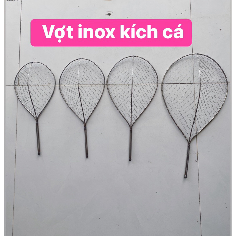 Vợt inox kít cá , Vợt có tùng inox, Vợt Vặn Ốc 8li( Đơn giá 1 cây vợt ...