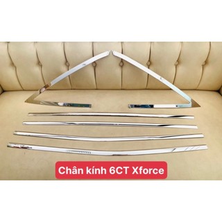 Nẹp viền chân kính, cong kính xe Mitsubishi Xforce 2024, 2025 chất liệu INOX 304 cao cấp, sáng bóng