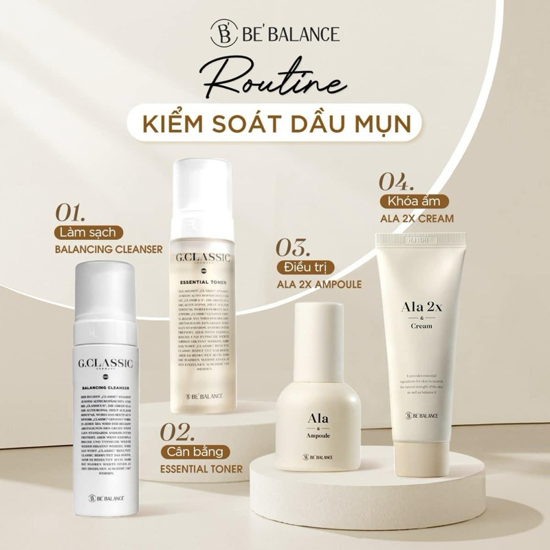 Bộ sản phẩm ALA 2X Be'Balance giúp ngăn ngừa mụn và kiểm soát bã nhờn