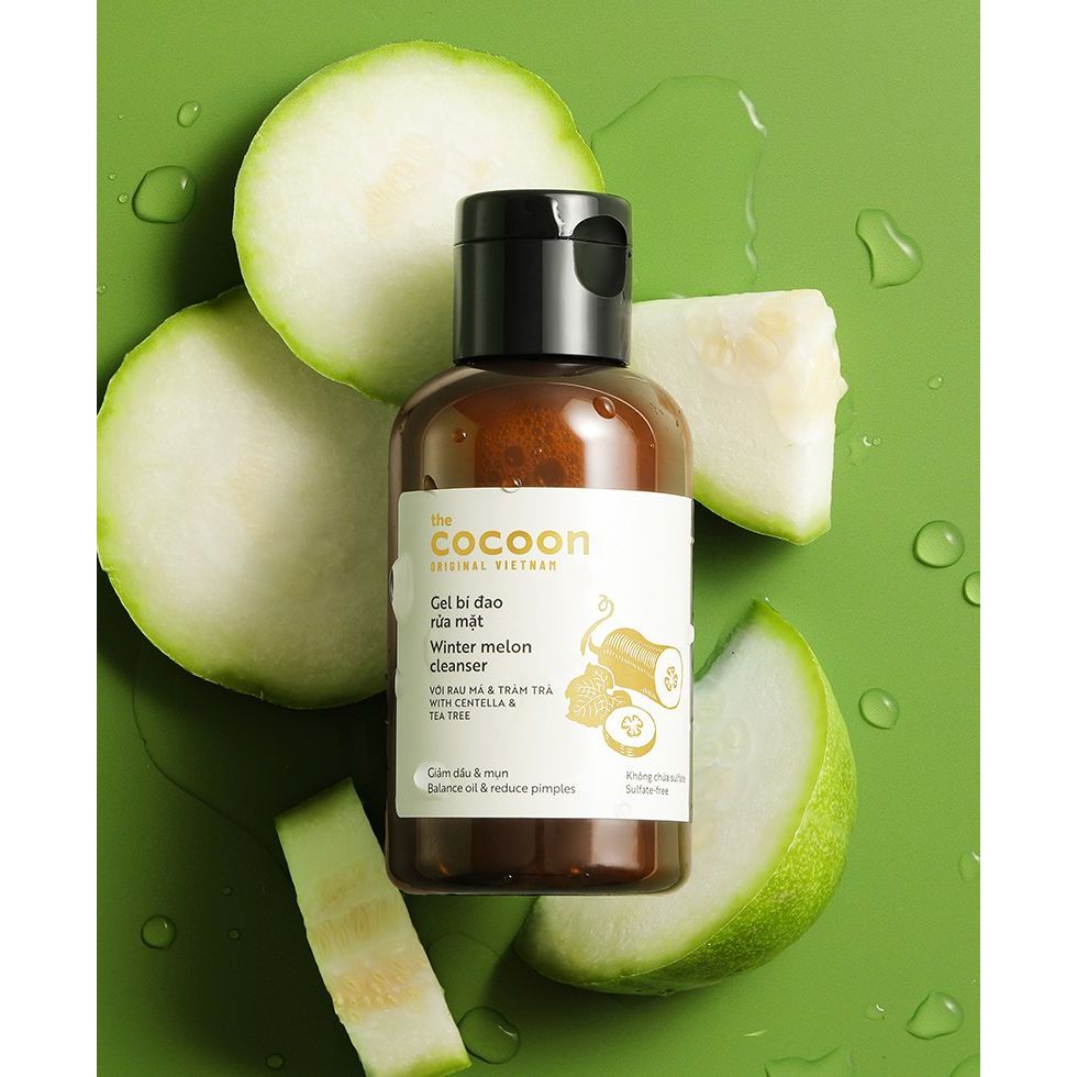 Gel bí đao rửa mặt giảm dầu và mụn ẩn Cocoon