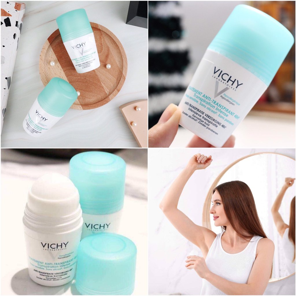 Lăn Khử Mùi Vichy Diệt Khuẩn Detranspirant Intensif 72H