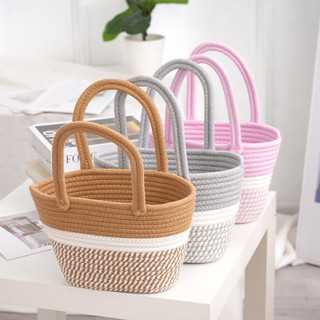Túi Cói Đi Biển Vintage Kẻ Sọc Đẹp Cầm Tay Xinh Xắn Phong Cách Hàn Quốc Đi Chơi Du Lịch Alulu.store