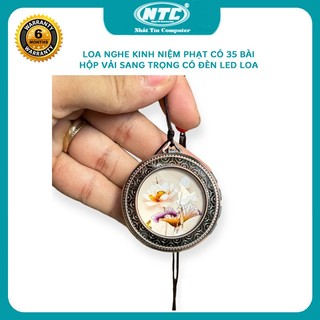 Máy niệm phật nghe kinh Hộp Vải Bông Sen có led sẵn 35 bài / khe thẻ nhớ / cổng tai nghe typeC / nghe liên tục 8 giờ