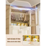 (Ngang 80-90cm) Tủ nhựa đựng đồ gấp gọn đa năng nhiều tầng, tủ quần áo lắp ghép có bánh xe, tháo lắp dễ — ảnh 4