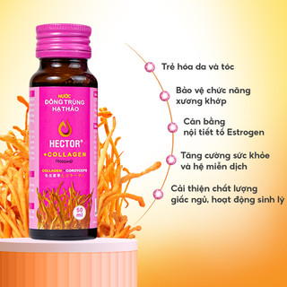 Combo 3 hộp Nước uống Collagen Đông Trùng Hạ Thảo Hector 5000mg (30chaix50ml)