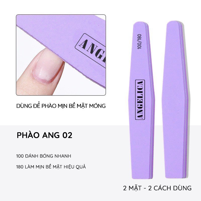 Dũa Móng Tay Nails ANGELICA Tổng Hợp Phào Móng Ngắn Dài Đủ Loại - Dụng Cụ Làm Nail ANGELICA