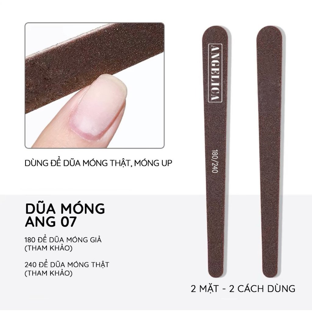 Dũa Móng Tay Nails ANGELICA Tổng Hợp Phào Móng Ngắn Dài Đủ Loại - Dụng Cụ Làm Nail ANGELICA