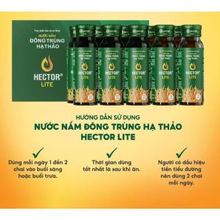 Nước Nấm Đông Trùng Hạ Thảo Hector Lite (Hộp 10 chai)