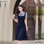 Đầm thiết kế phối cổ sơ mi tùng xếp ly BEMINE MT8934