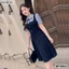 Đầm thiết kế phối cổ sơ mi tùng xếp ly BEMINE MT8934