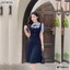 Đầm thiết kế phối cổ sơ mi tùng xếp ly BEMINE MT8934