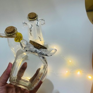 (lọ dài, lọ lùn) Lọ ước, lọ chữa lành hình trụ kèm phụ kiện xinh xắn