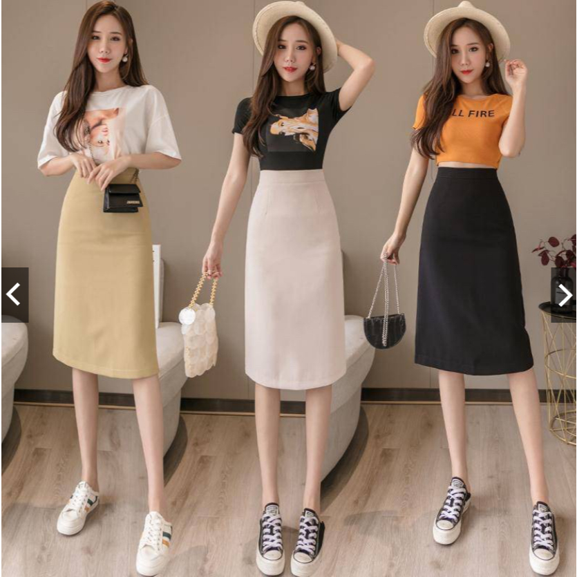 Chân Váy Chữ A Công Sở 60cm Dáng Dài Trẻ Trung_shopngoctrang19_CV117NT