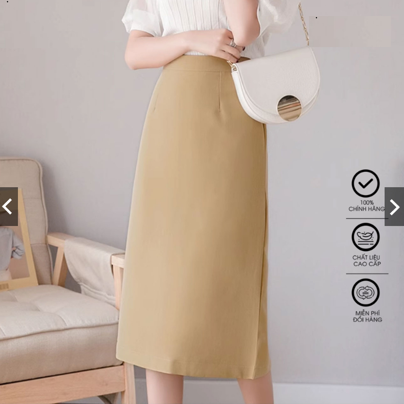 Chân Váy Chữ A Công Sở 60cm Dáng Dài Trẻ Trung_shopngoctrang19_CV117NT