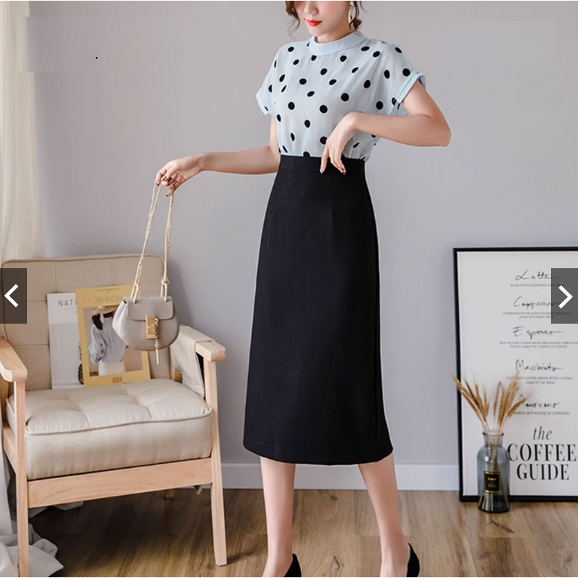 Chân Váy Chữ A Công Sở 60cm Dáng Dài Trẻ Trung_shopngoctrang19_CV117NT