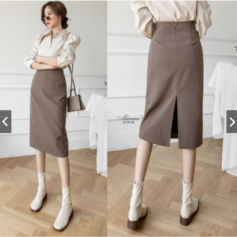 Chân Váy Chữ A Công Sở 60cm Dáng Dài Trẻ Trung_shopngoctrang19_CV117NT