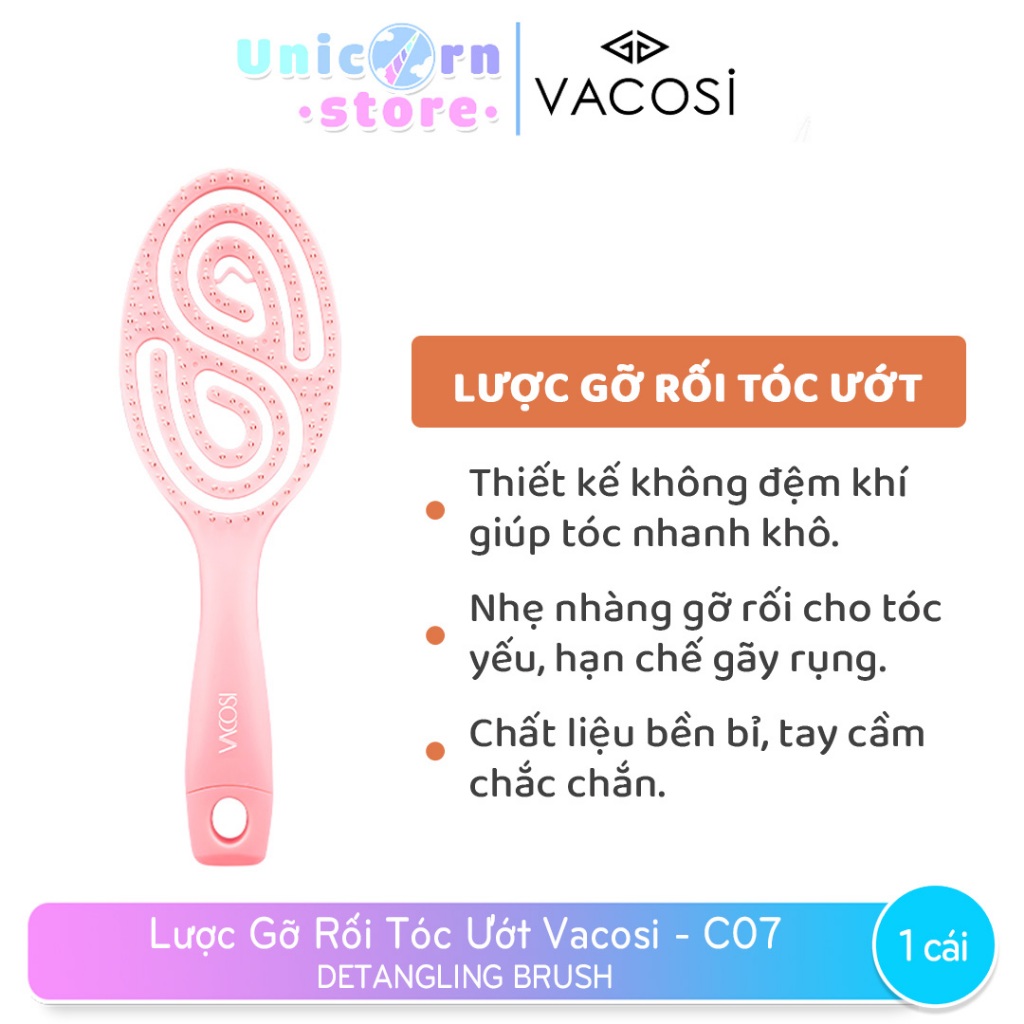 Lược Gỡ Rối Tóc Ướt Vacosi Detangling Brush C07
