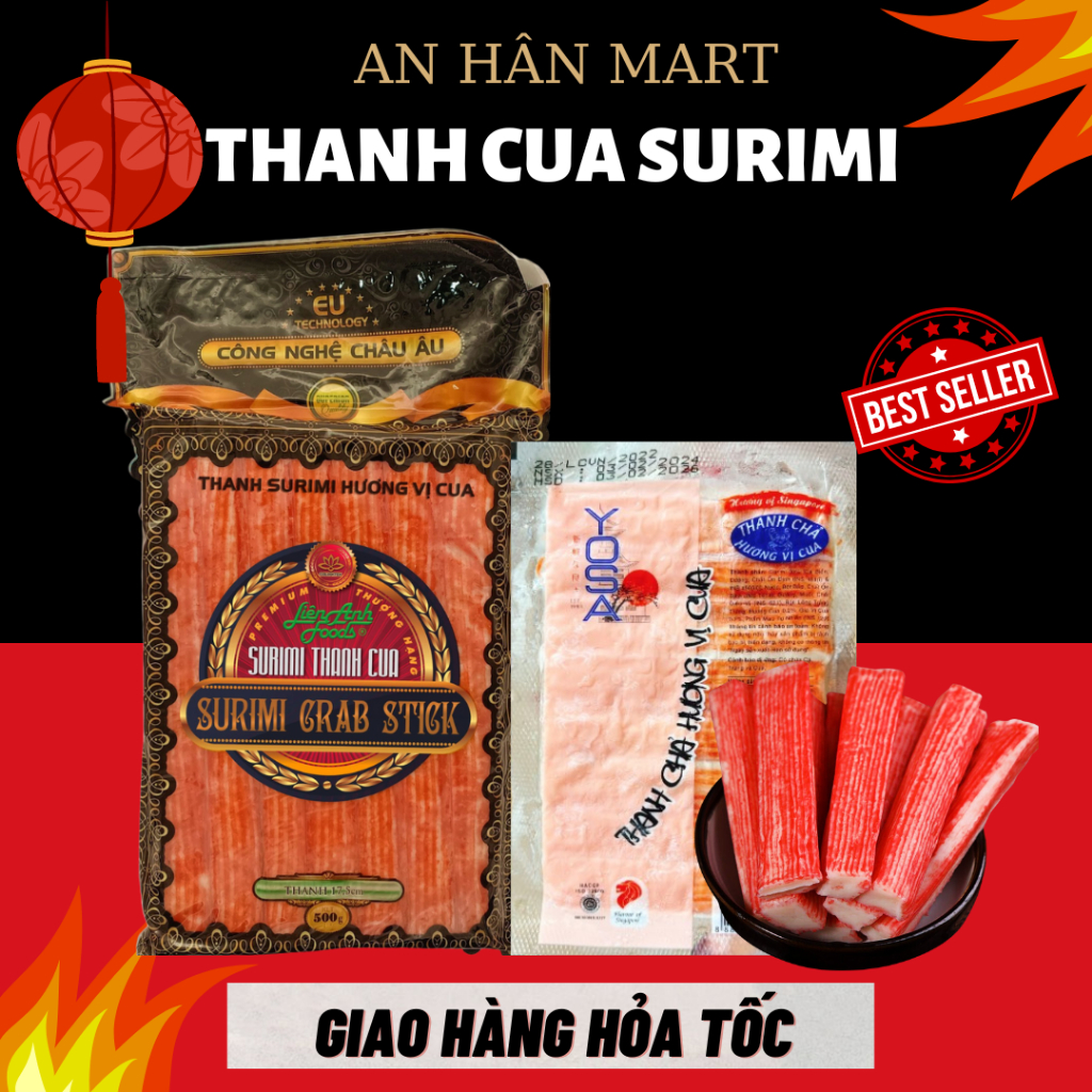 Thanh cua surimi Yosa thả lẩu, cuộn gimbab, salad ( DATE MỚI ) | Shopee ...