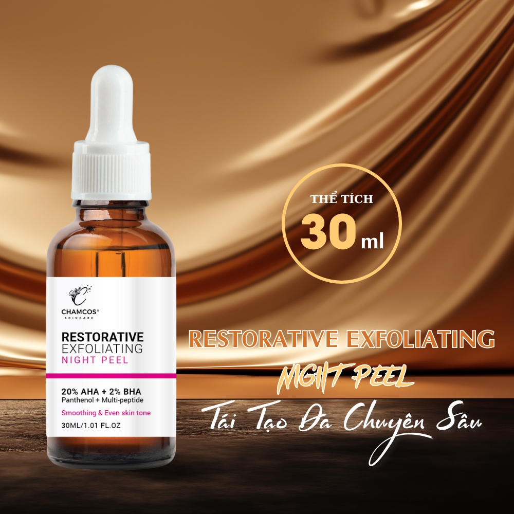 HSD:11/12/2026 Sale Peel da RESTORATIVE EXFOLIATING NIGHT PEEL CHAMCOS 30ml