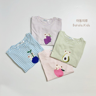 Bộ đồ mùa hè cho bé BATALA KIDS kiểu Hàn Quốc, Set quần áo cotton KẺ NGANG cho bé trai bé gái thoáng mát thoải mái 2024