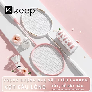 Vợt cầu lông KEEP Bộ 2 cây vợt cầu lông kèm túi cho người mới bắt đầu
