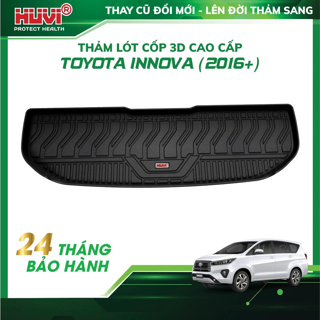 Thảm lót cốp ô tô Toyota Innova 2016-2023 3D nhựa TPE cao cấp bảo vệ ...