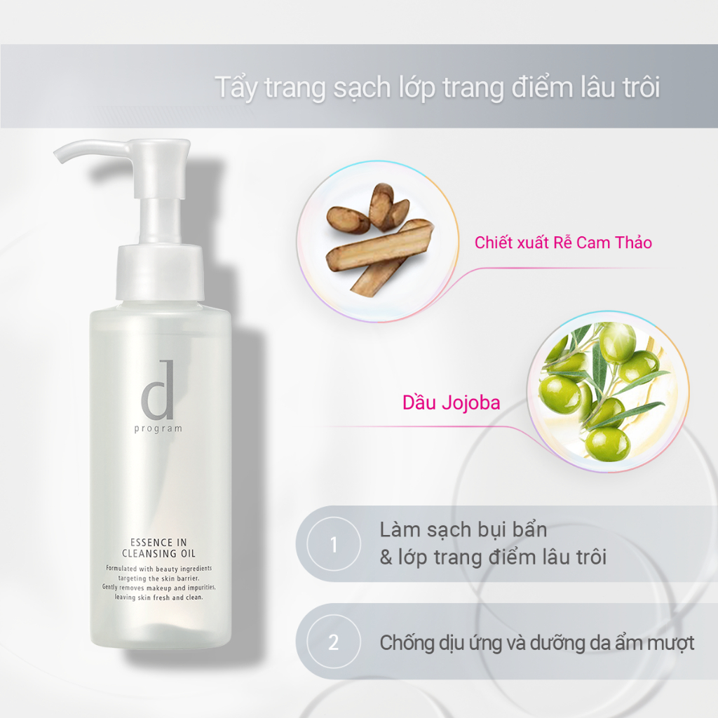 Ảnh Bộ 2 dầu tẩy trang dưỡng da Essence Cleansing Oil d program 120ml x 2 3