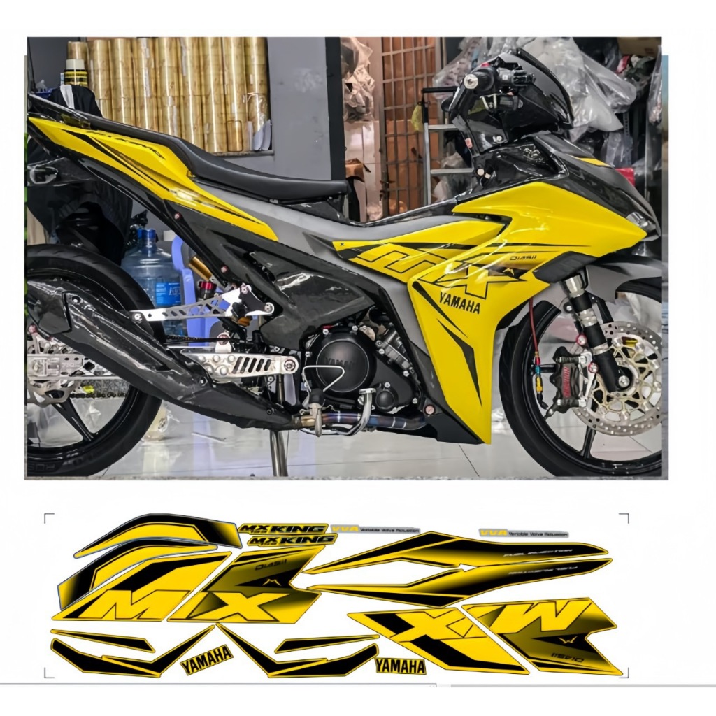 Tem rời EXCITER 155 mẫu mx kinh cao cấp chất liệu in 3 lớp PPF chống nước không phai màu.