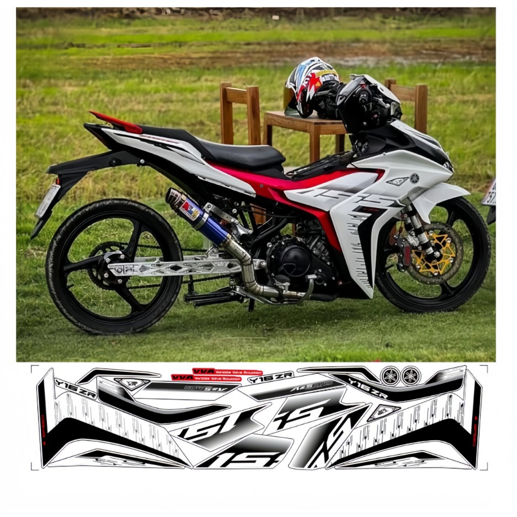 Tem rời EXCITER 155 cao cấp chất liệu in 3 lớp PPF chống nước không phai màu.