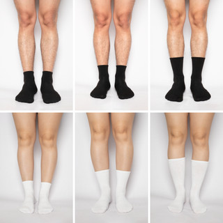 Vớ Tất Nam Nữ Trơn Bo Chun Nhiều Kích Thước Sọc Gân Unisex SOIN Khử Mùi Hôi Chân Thấm Hút
