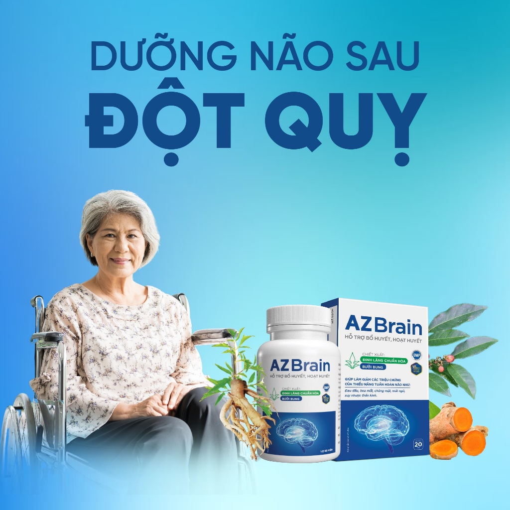 Ảnh Viên uống bổ não AZBrain GrowGreenAz Tăng Cường Trí Nhớ, Giảm Đau Đầu, Lưu Thông Máu Não 4