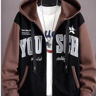 Áo Khoác Nỉ Hoodies Dây Kéo YOUSCH Có Túi Trong Form Rộng Nón To Chống Nắng